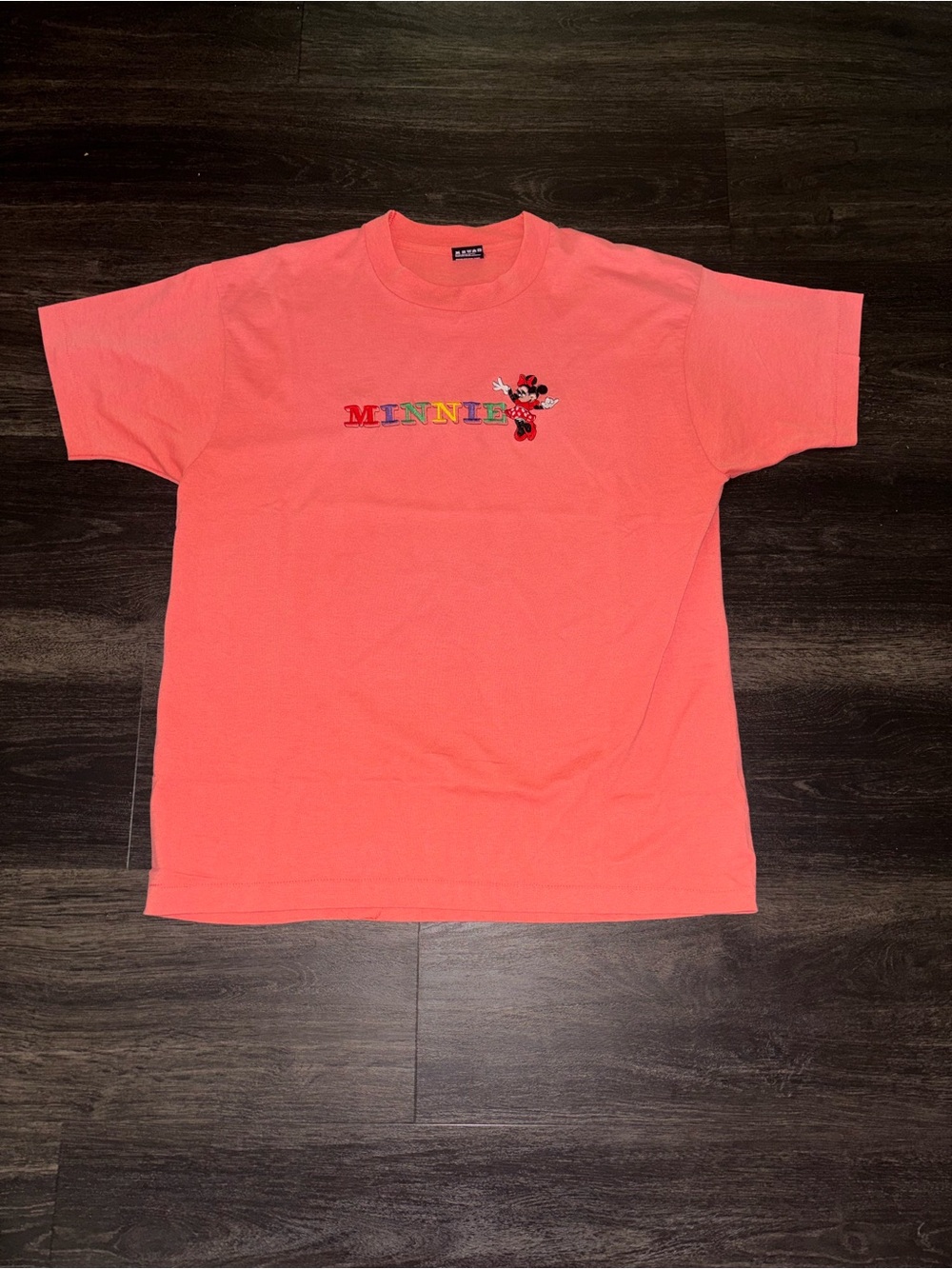 Vintage Disney Minnie Mouse All Embroidered Tshirt Single Stitched Size XL